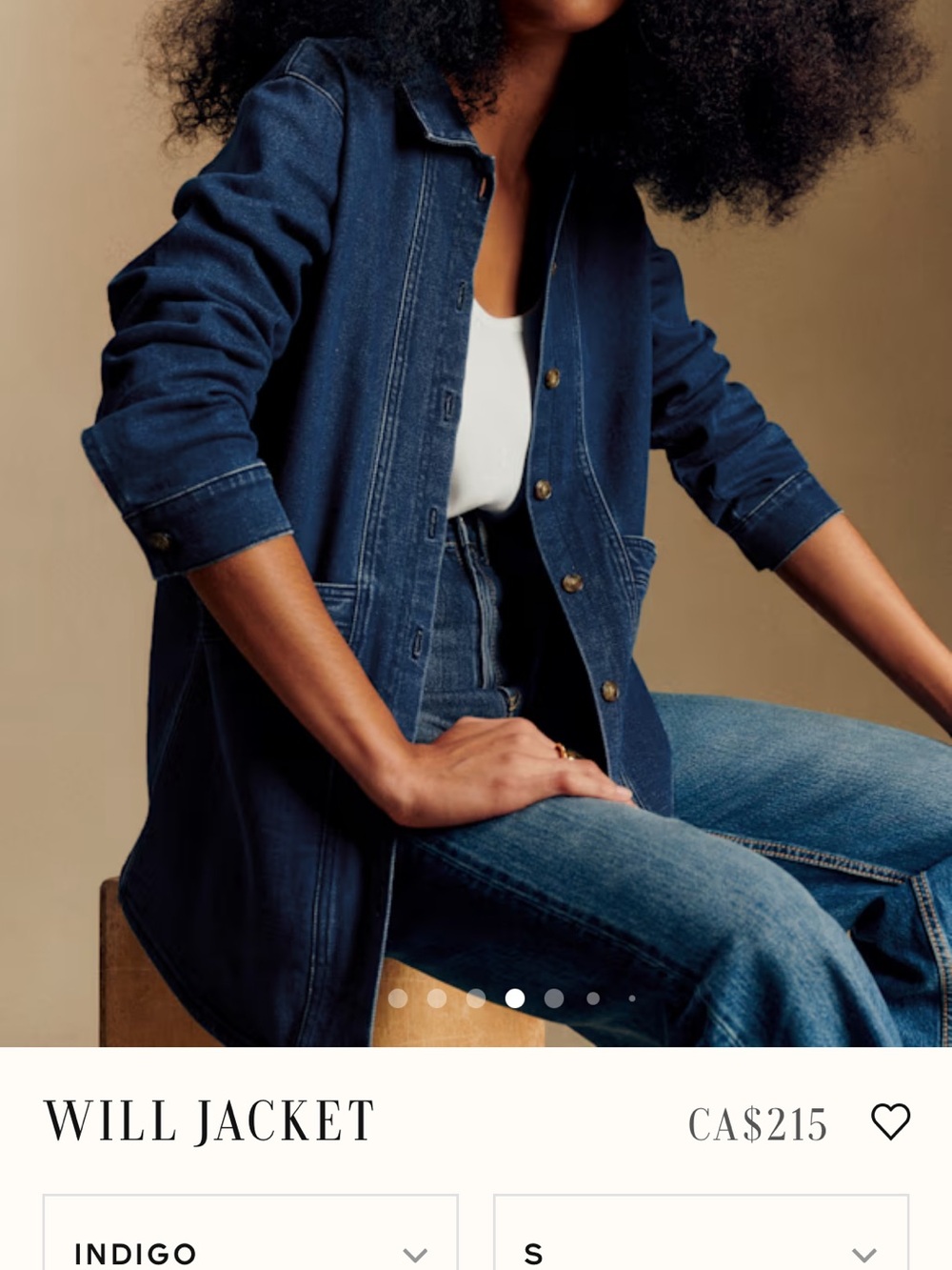 Sezane Indigo Denim Will Jacket - Women - Picture 2 of 7
